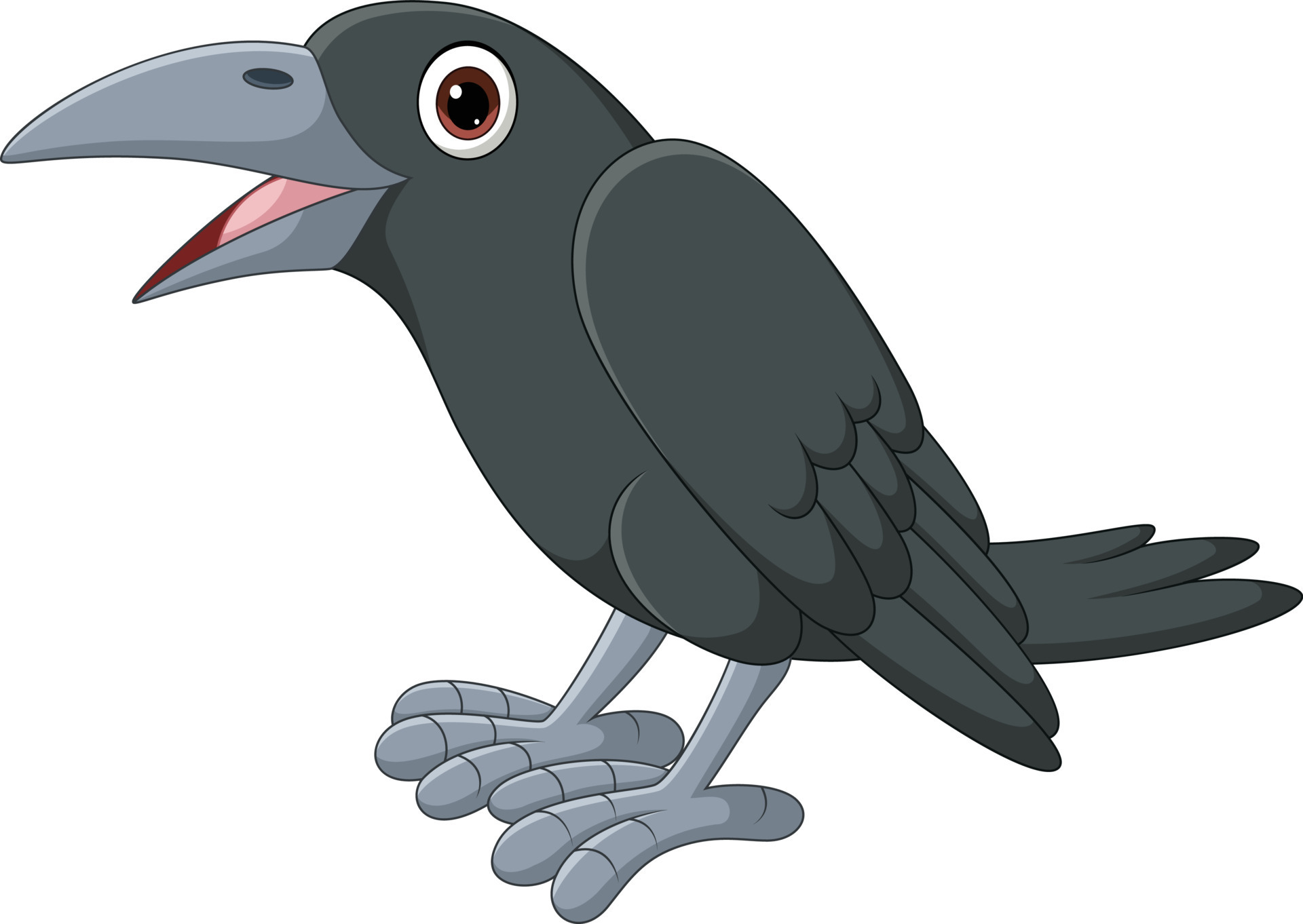 Cartoon crow isolated on white background 15219678 Vector Art at Vecteezy Cartoon crow isolated on white background 15219678 Vector Art at Vecteezy