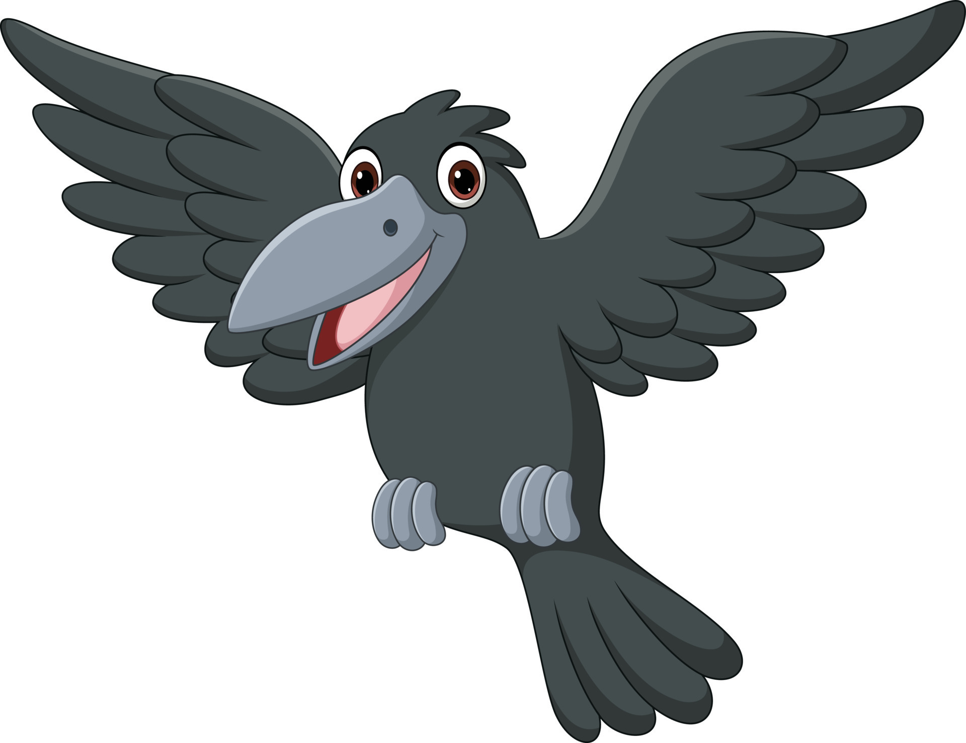 Cartoon crow isolated on white background 15219917 Vector Art at Vecteezy Cartoon crow isolated on white background 15219917 Vector Art at Vecteezy