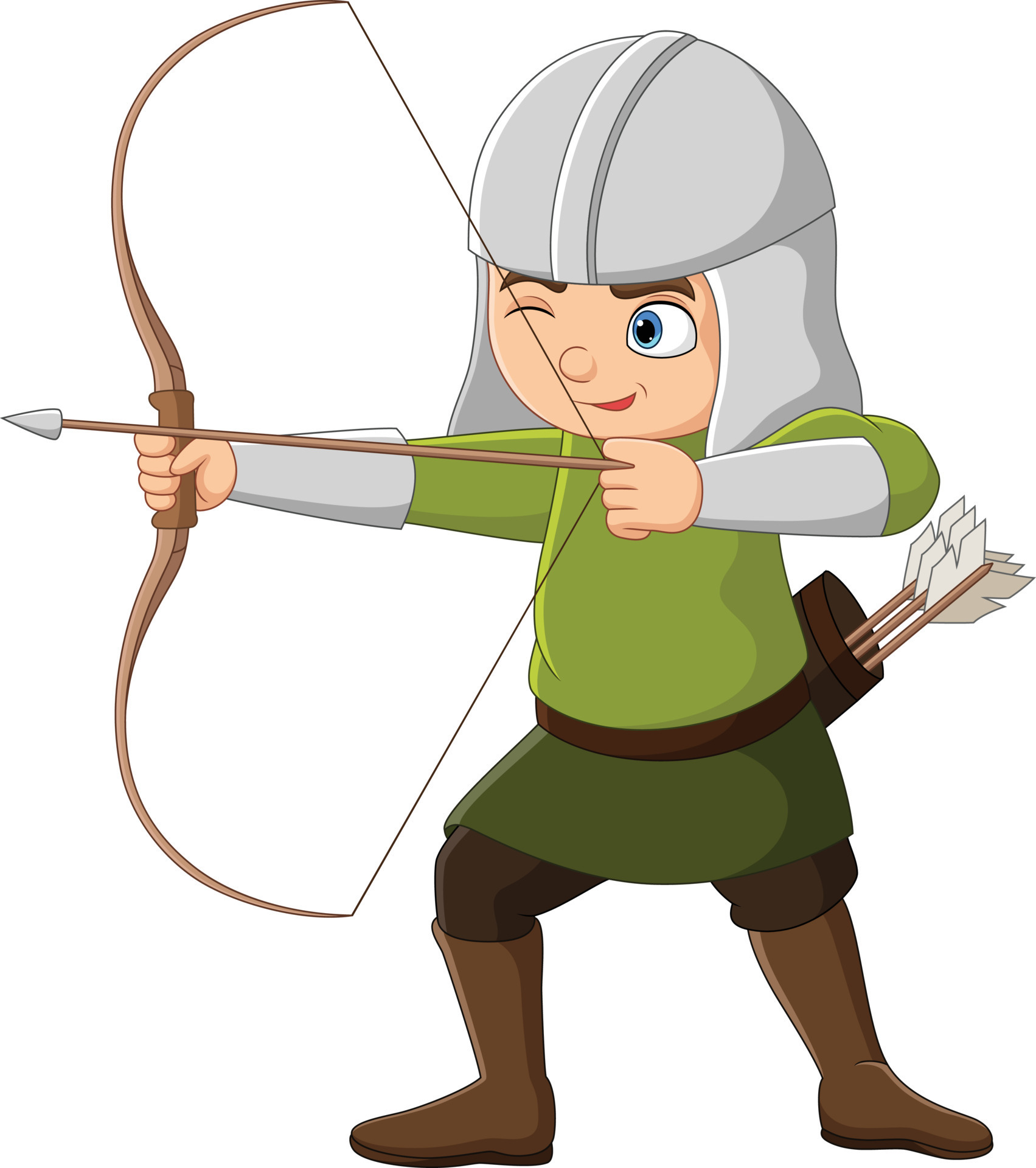 Cartoon knight archer with arrow and bow 15219949 Vector Art at Vecteezy Cartoon knight archer with arrow and bow 15219949 Vector Art at Vecteezy