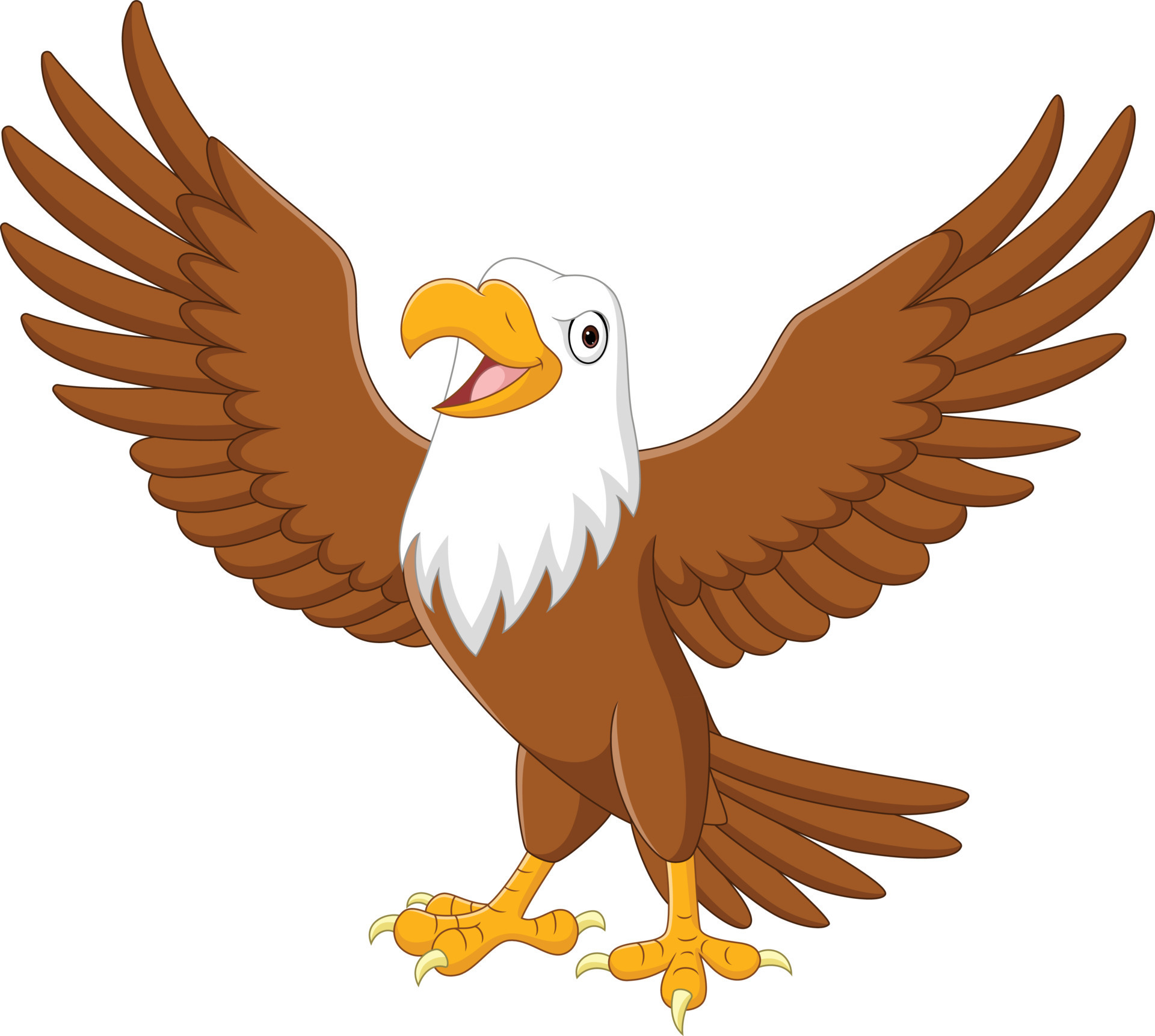 Cartoon eagle on white background 15220108 Vector Art at Vecteezy