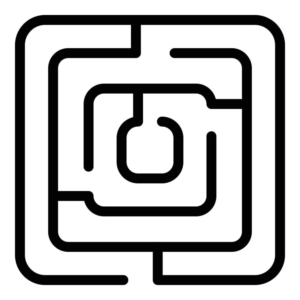 Floor labyrinth icon outline vector. Home interior vector