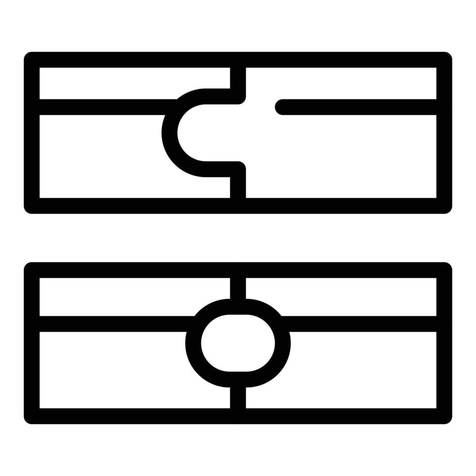 vector de contorno de icono de equilibrio de suelo. textura casera