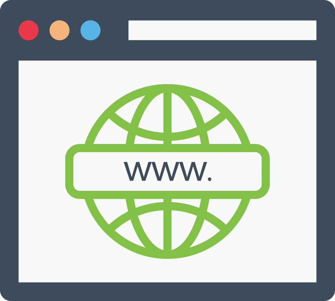 ilustración de vector de navegador de página web en un fondo. símbolos de calidad premium. iconos vectoriales para concepto y diseño gráfico.