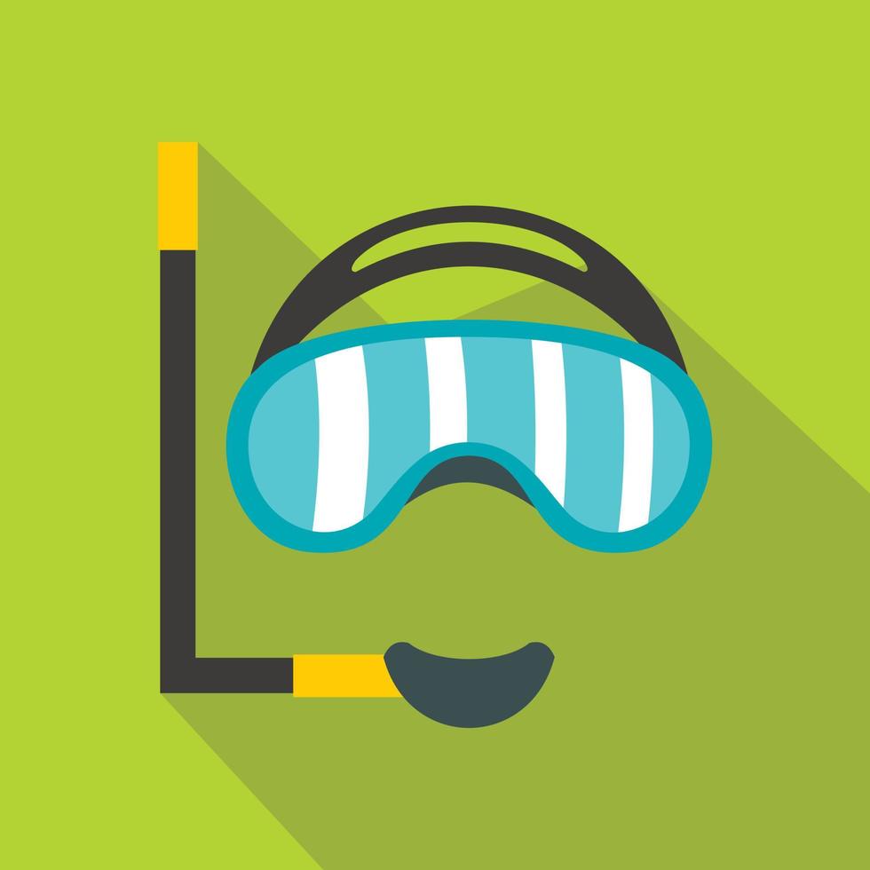 Diving mask icon, flat style vector