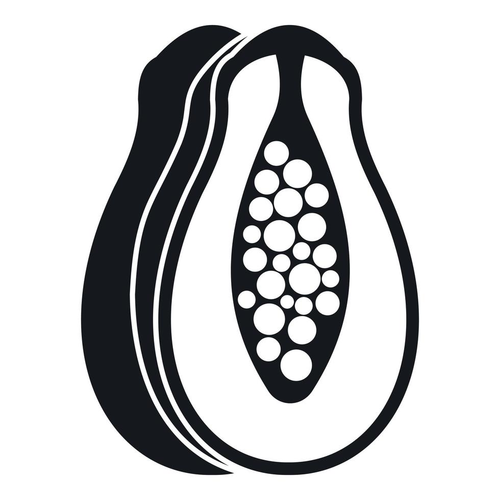 Papaya icon, simple style vector