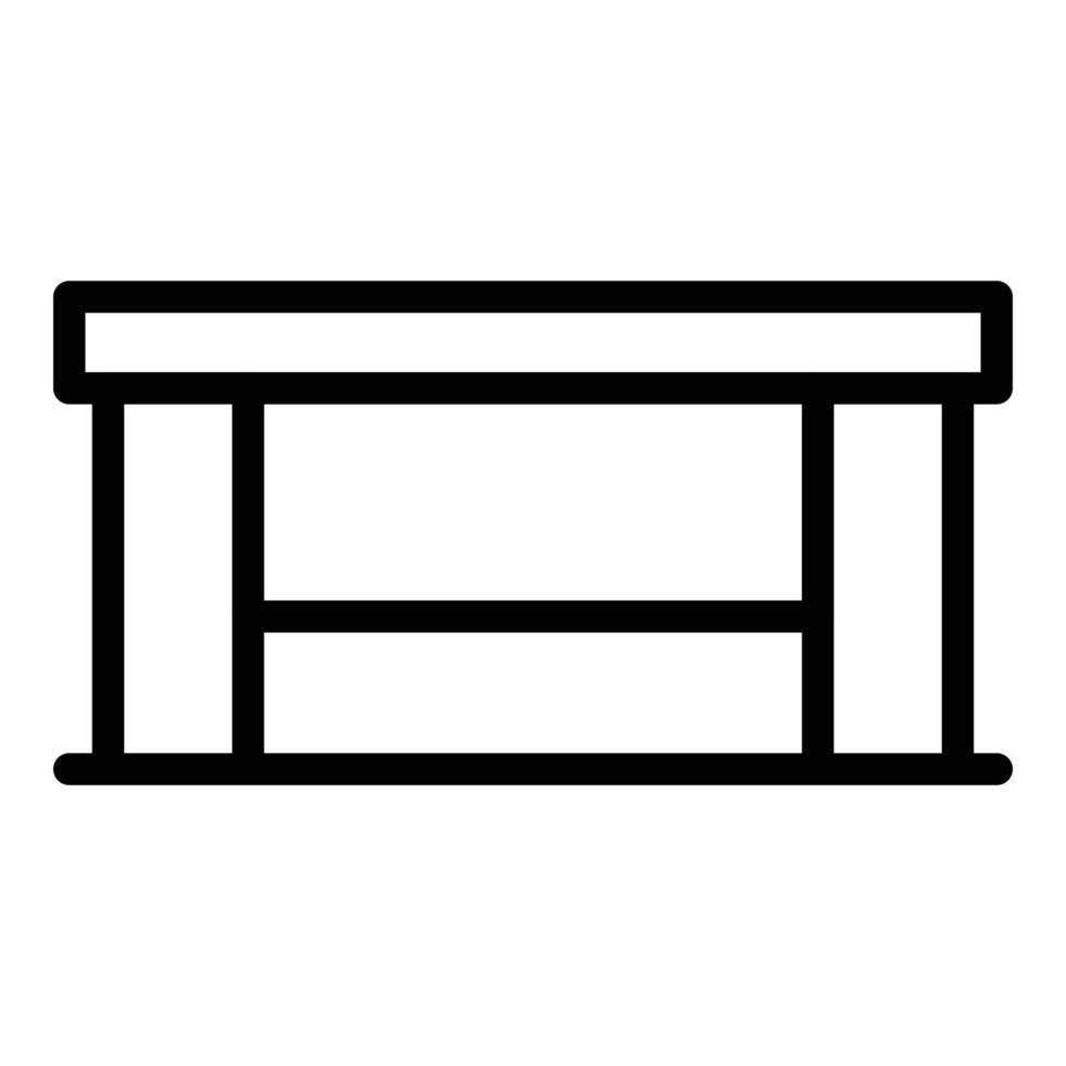 vector de contorno de icono de silla de mesa. taller de proceso