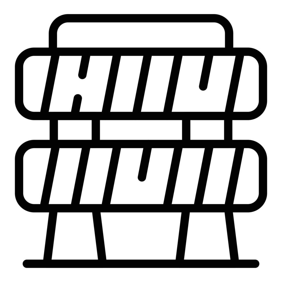 Gold mine barrier icon outline vector. Cart miner vector
