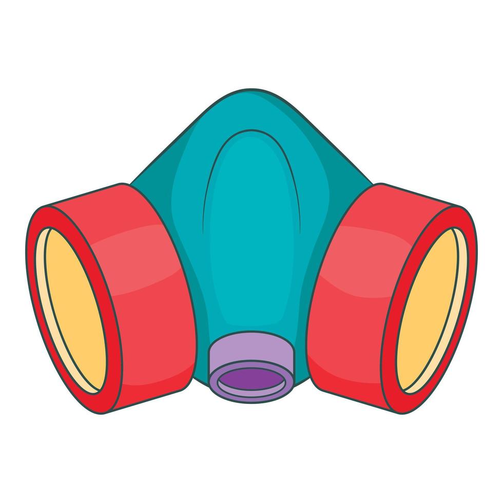 Respirator icon, cartoon style vector