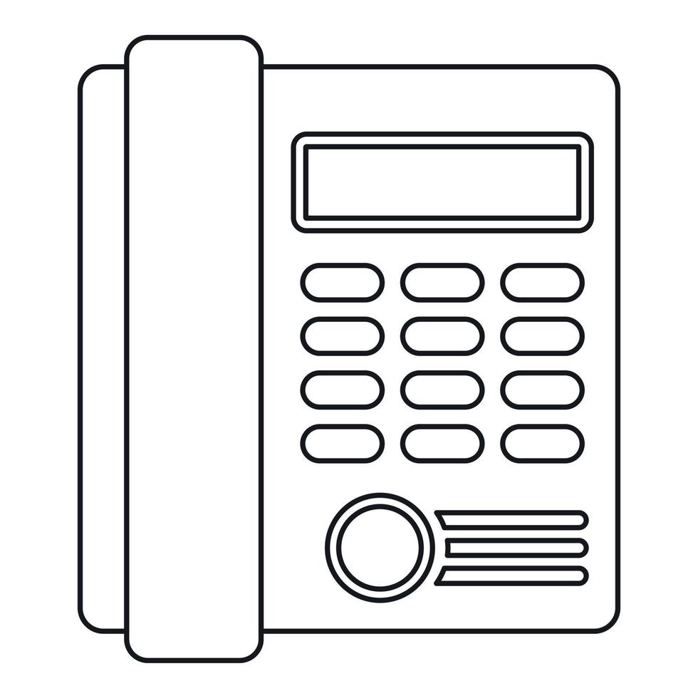 icono de teléfono, estilo de contorno vector