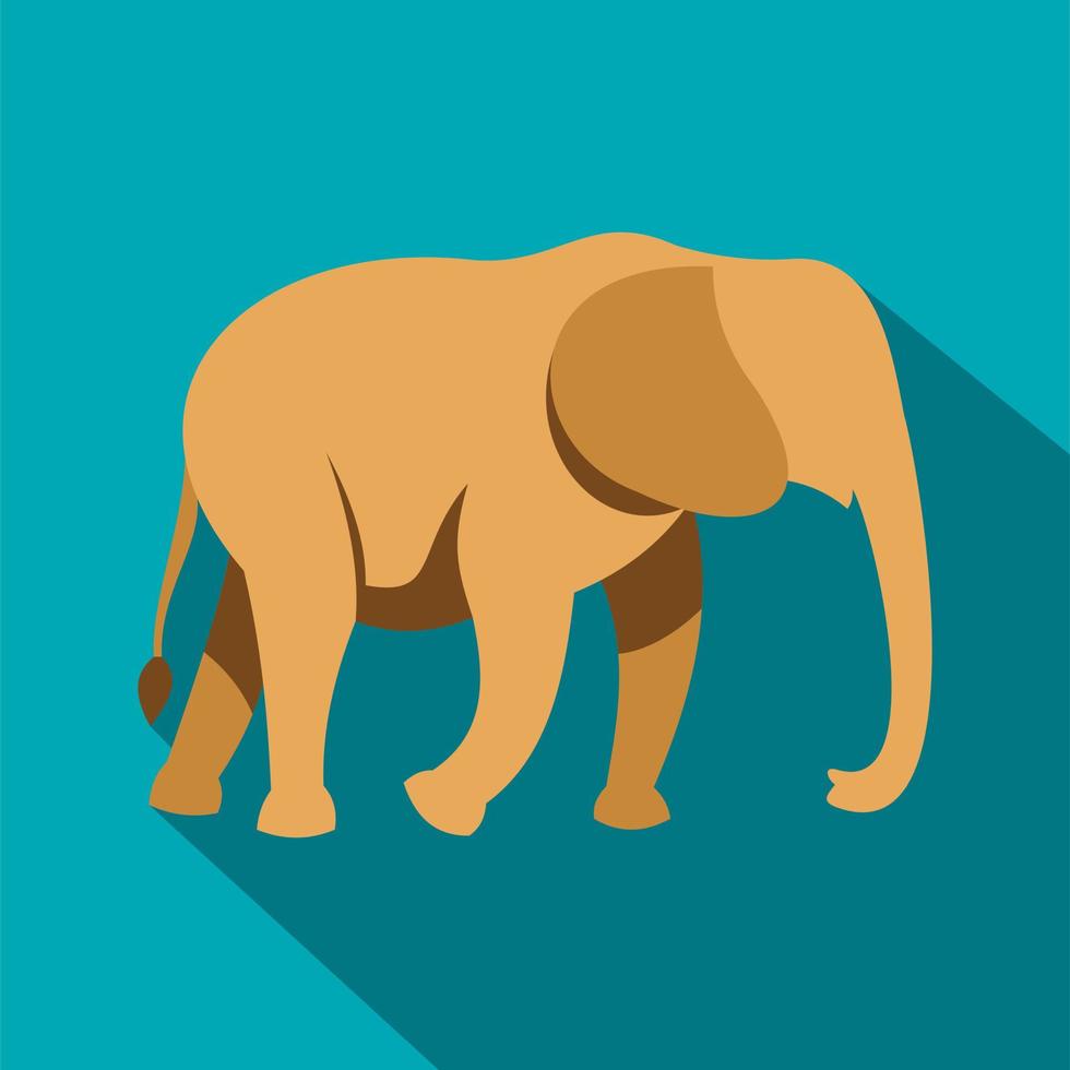 icono de elefante, estilo plano vector