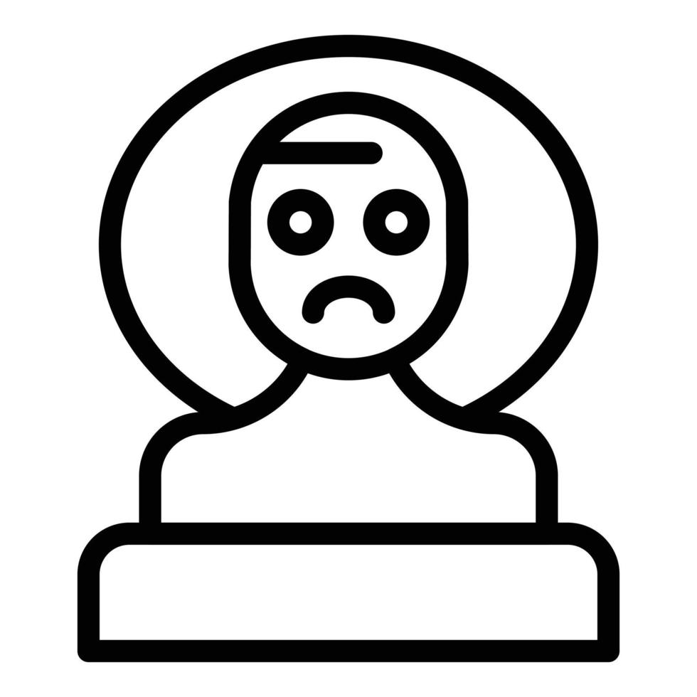 Man insomnia icon outline vector. Sleep person vector
