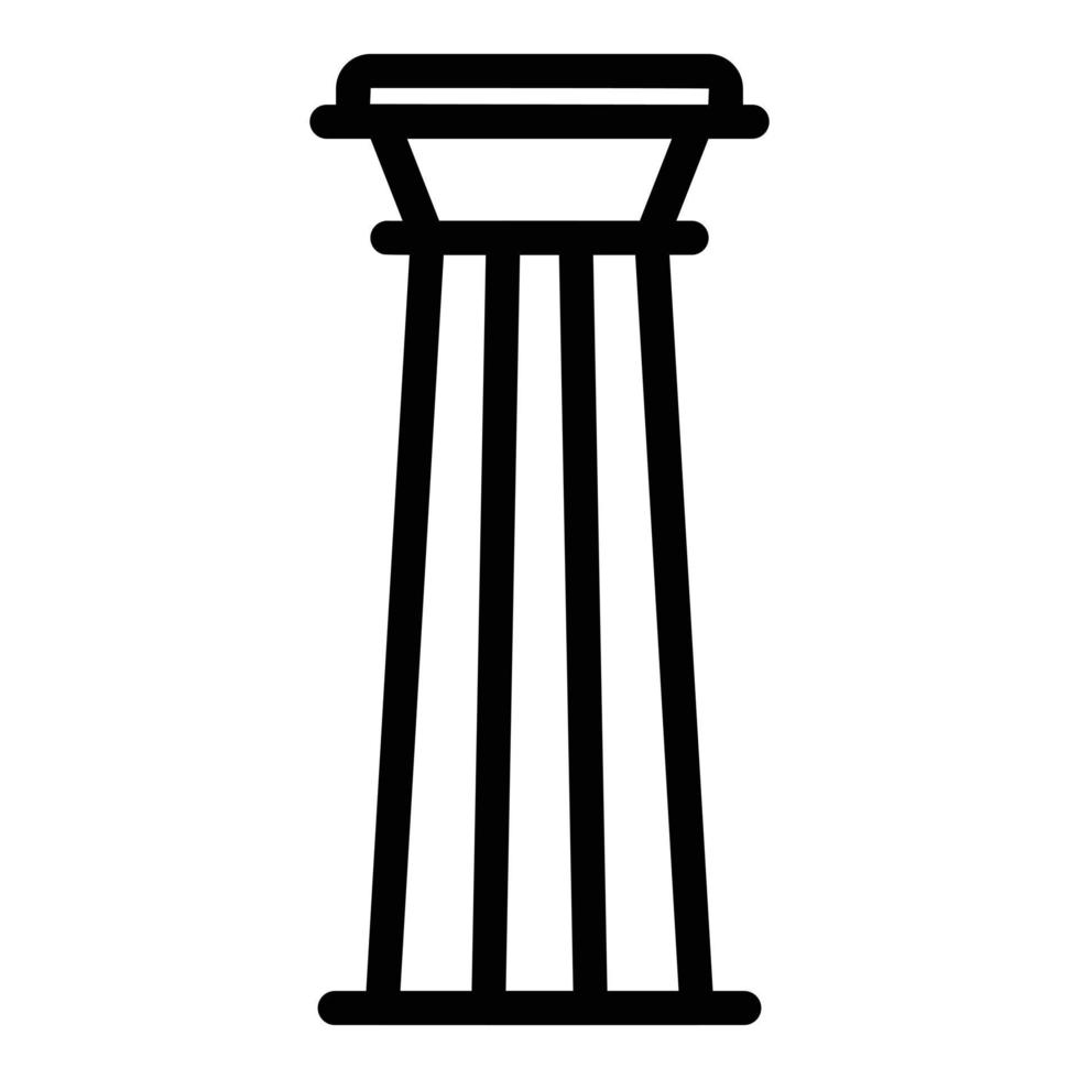 Greek column icon outline vector. History pillar vector