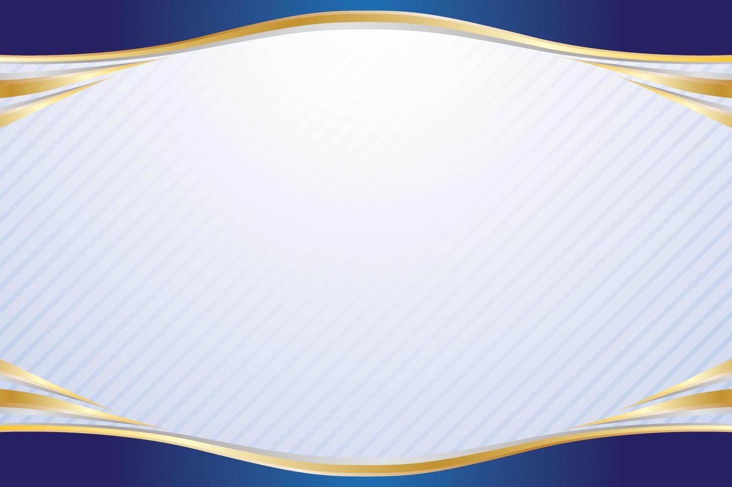 Blue and Golden Certificate template design vector