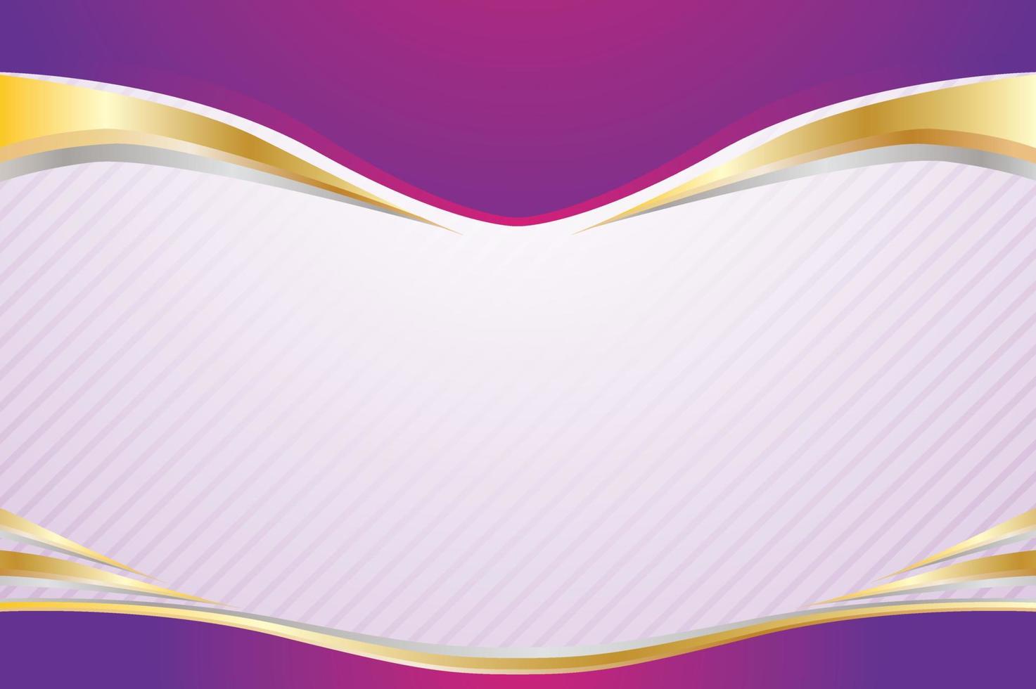 Purple and Golden Certificate template design vector