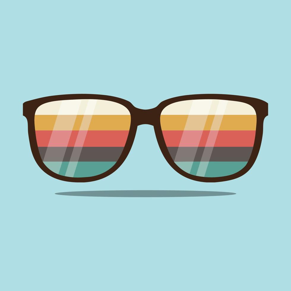 lentes de colores antiguos vector