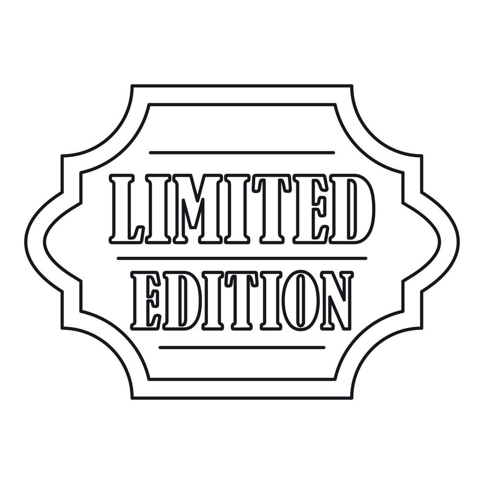 Limited edition label icon, outline style vector