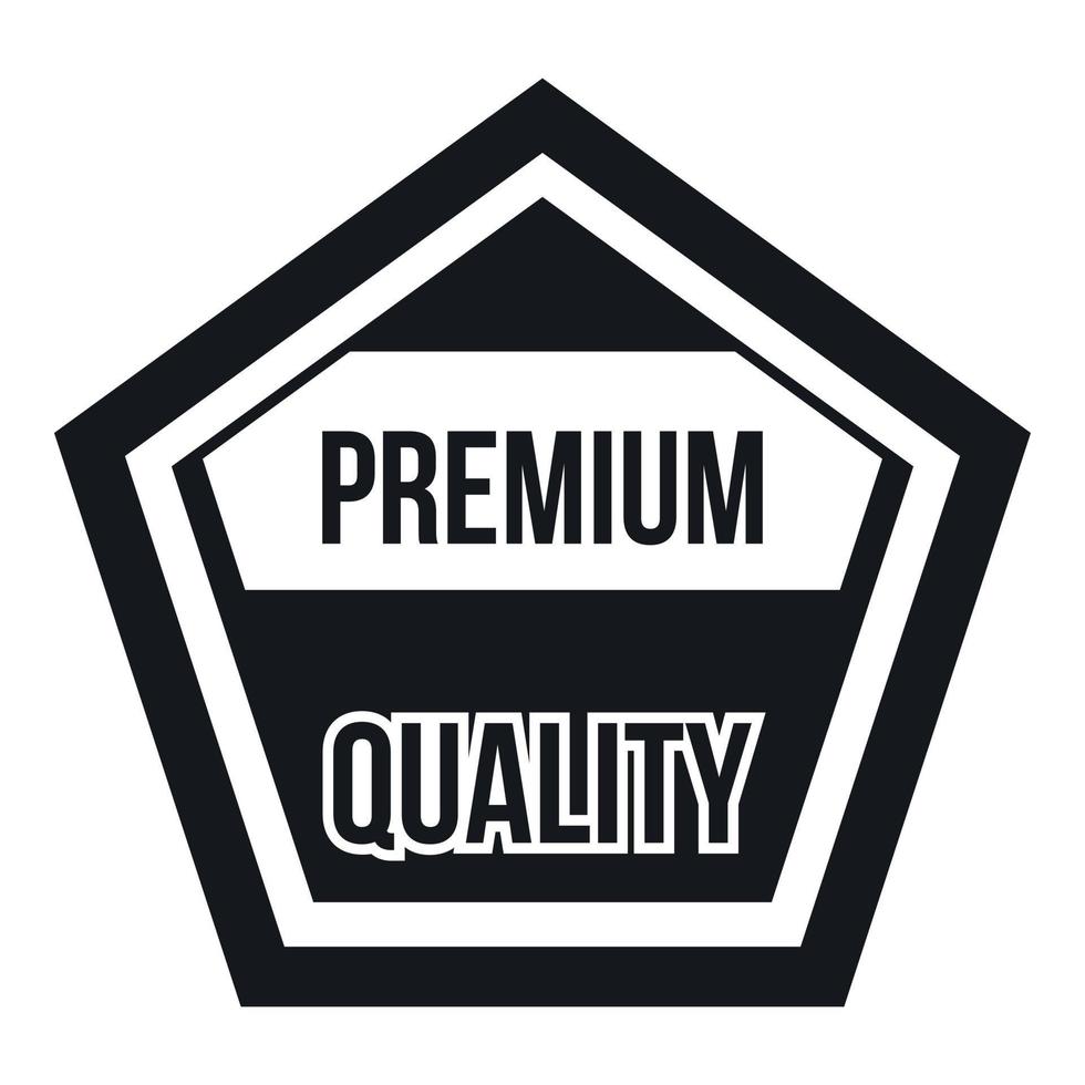 icono de etiqueta de calidad premium, estilo simple vector