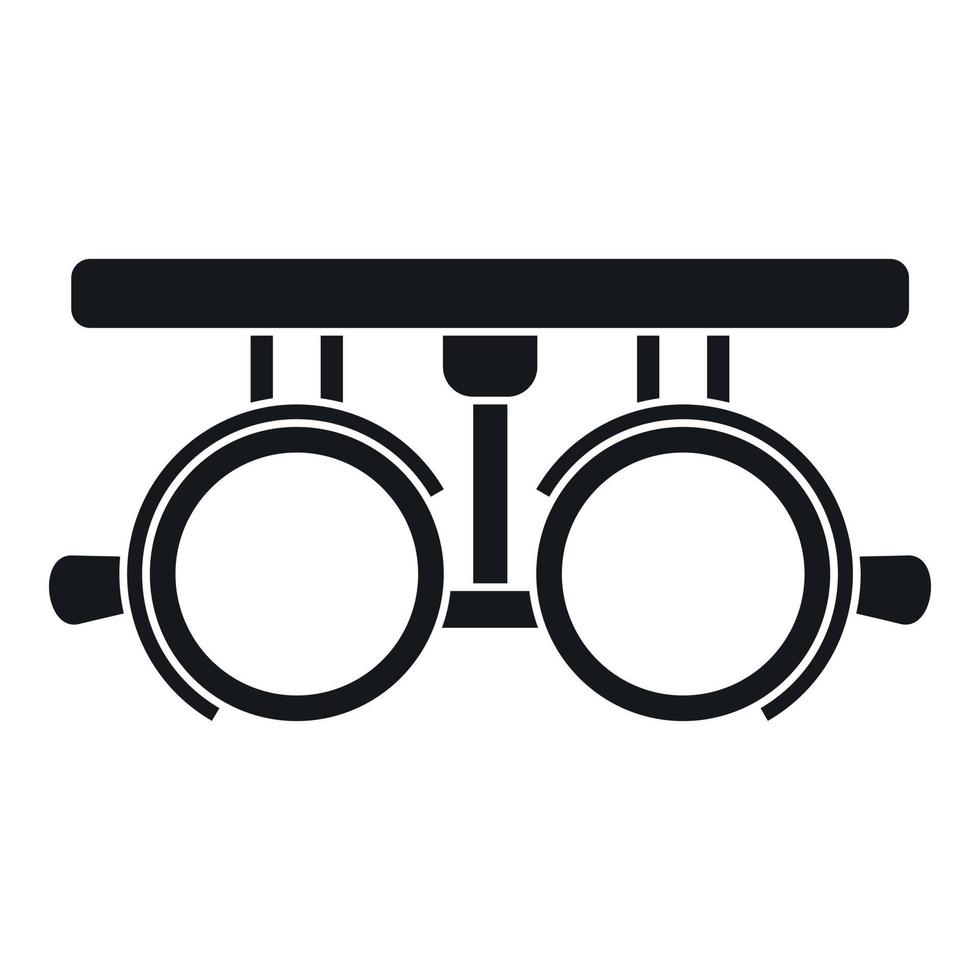 Trial frame for checking patient vision icon vector