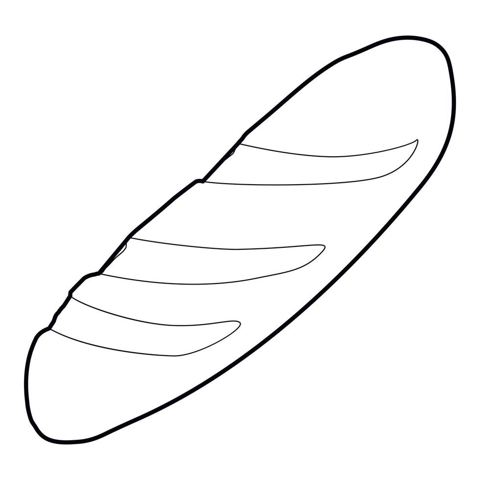 Baguette icon, outline style 15220924 Vector Art at Vecteezy