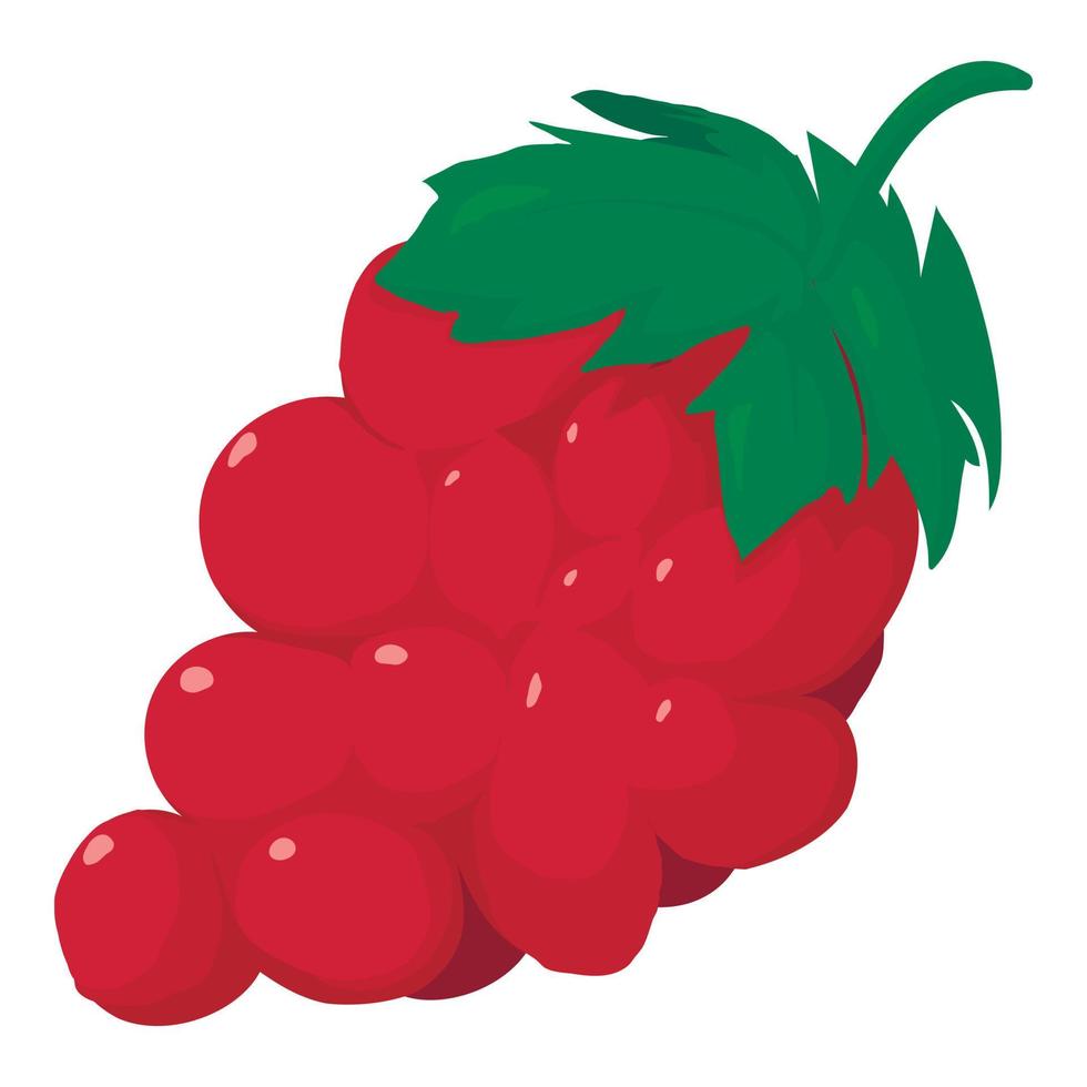 Grape icon, cartoon style vector