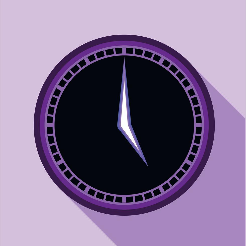 icono de reloj moderno, estilo plano vector