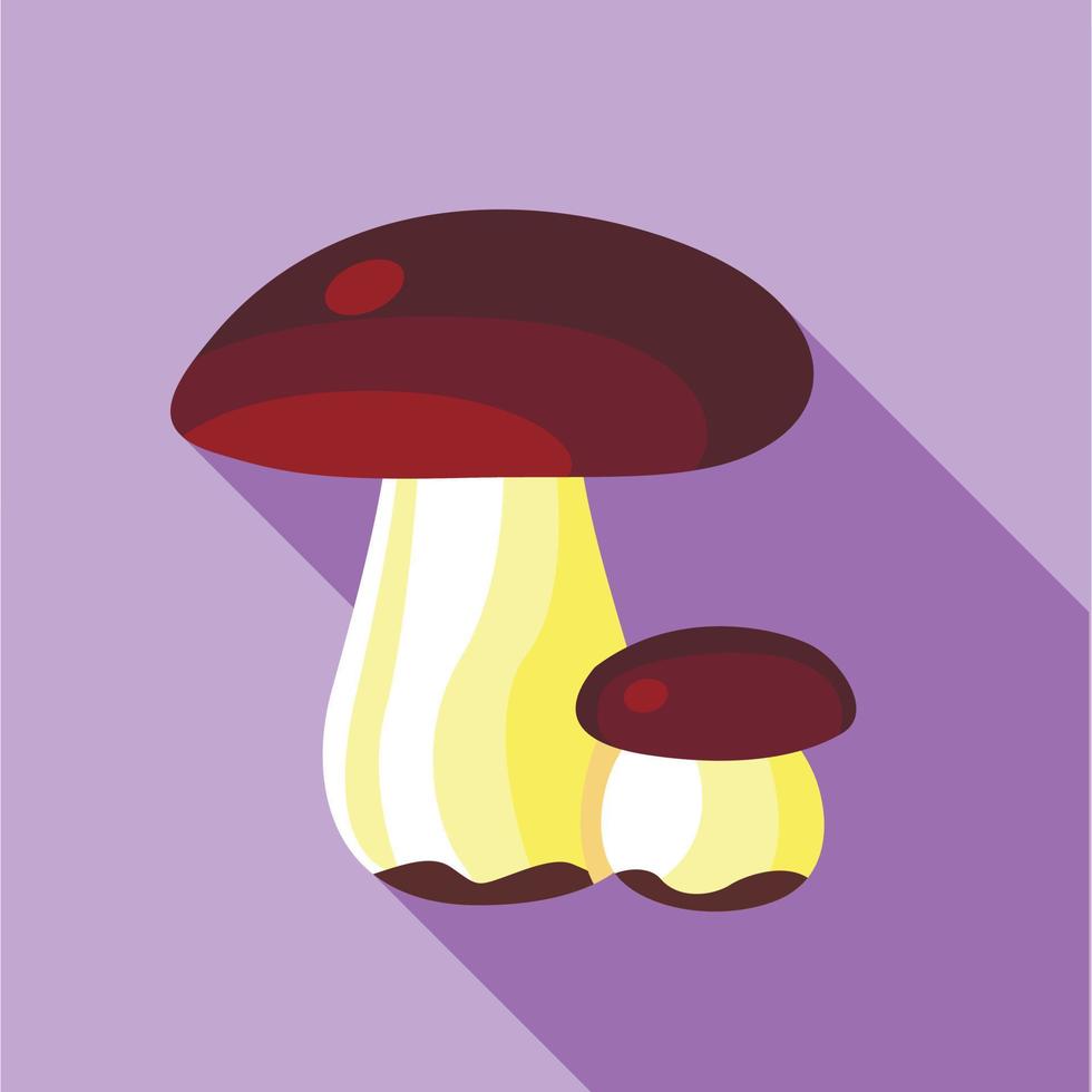 Porcini icon, flat style vector