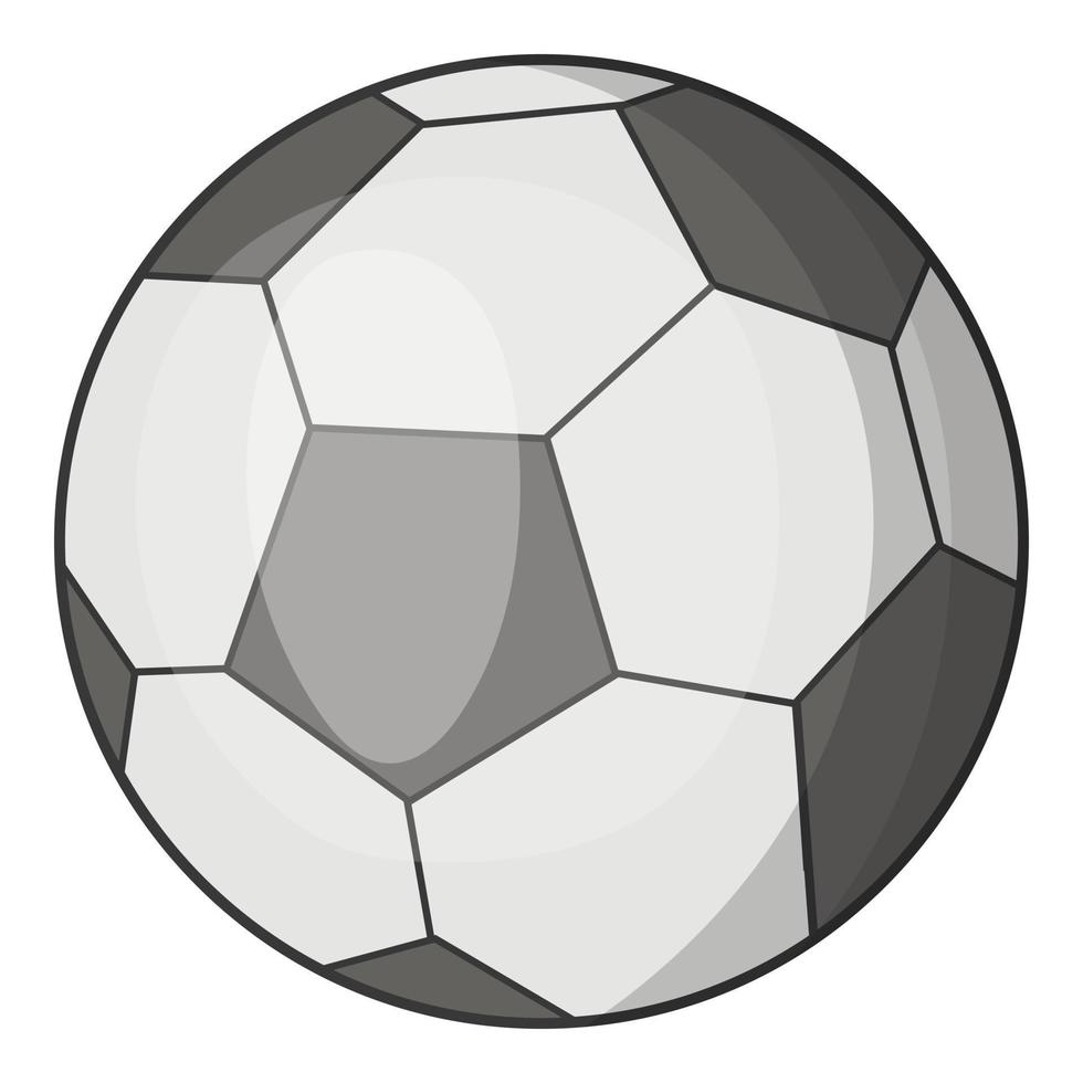 Soccer ball icon, cartoon style vector