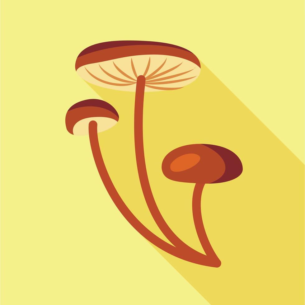 Honey fungus icon, flat style vector