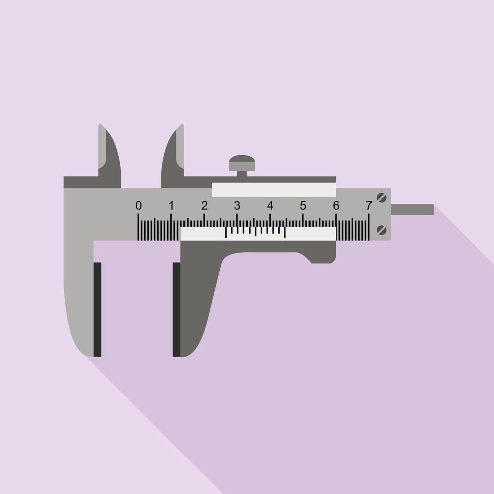 Steel calipers icon, flat style vector