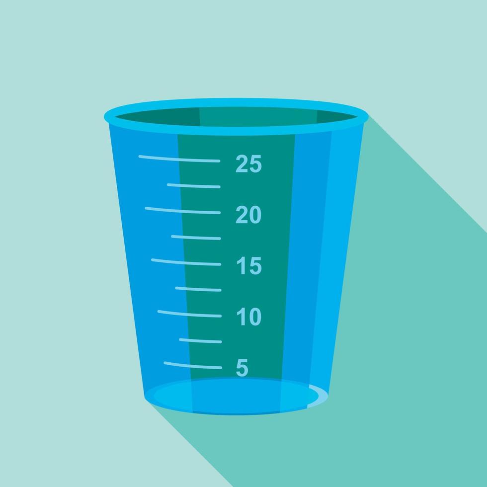 Measuring cup icon, flat style vector