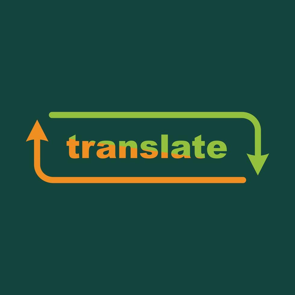 icono de traducción, estilo de esquema vector