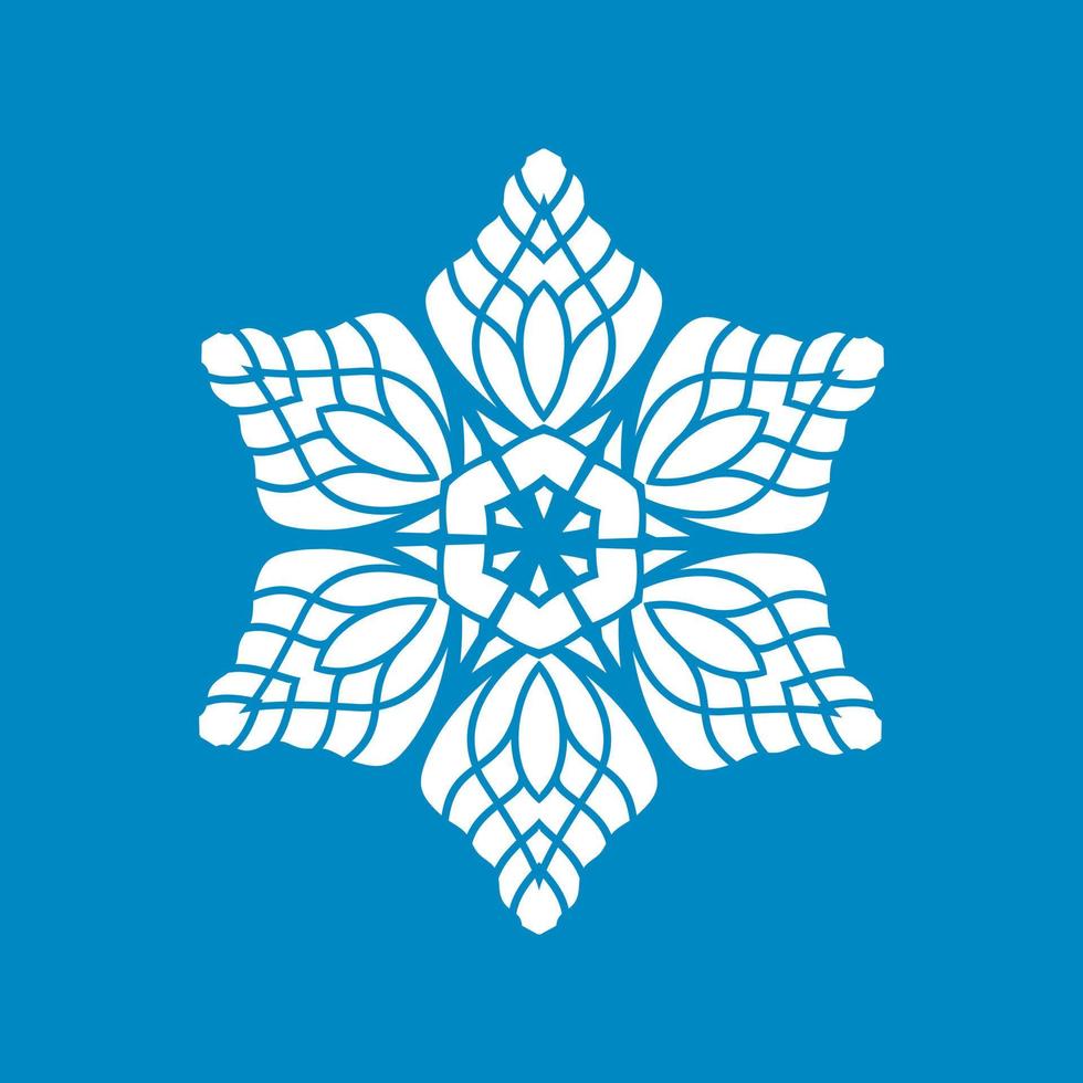 Snowflake icon, simple style vector