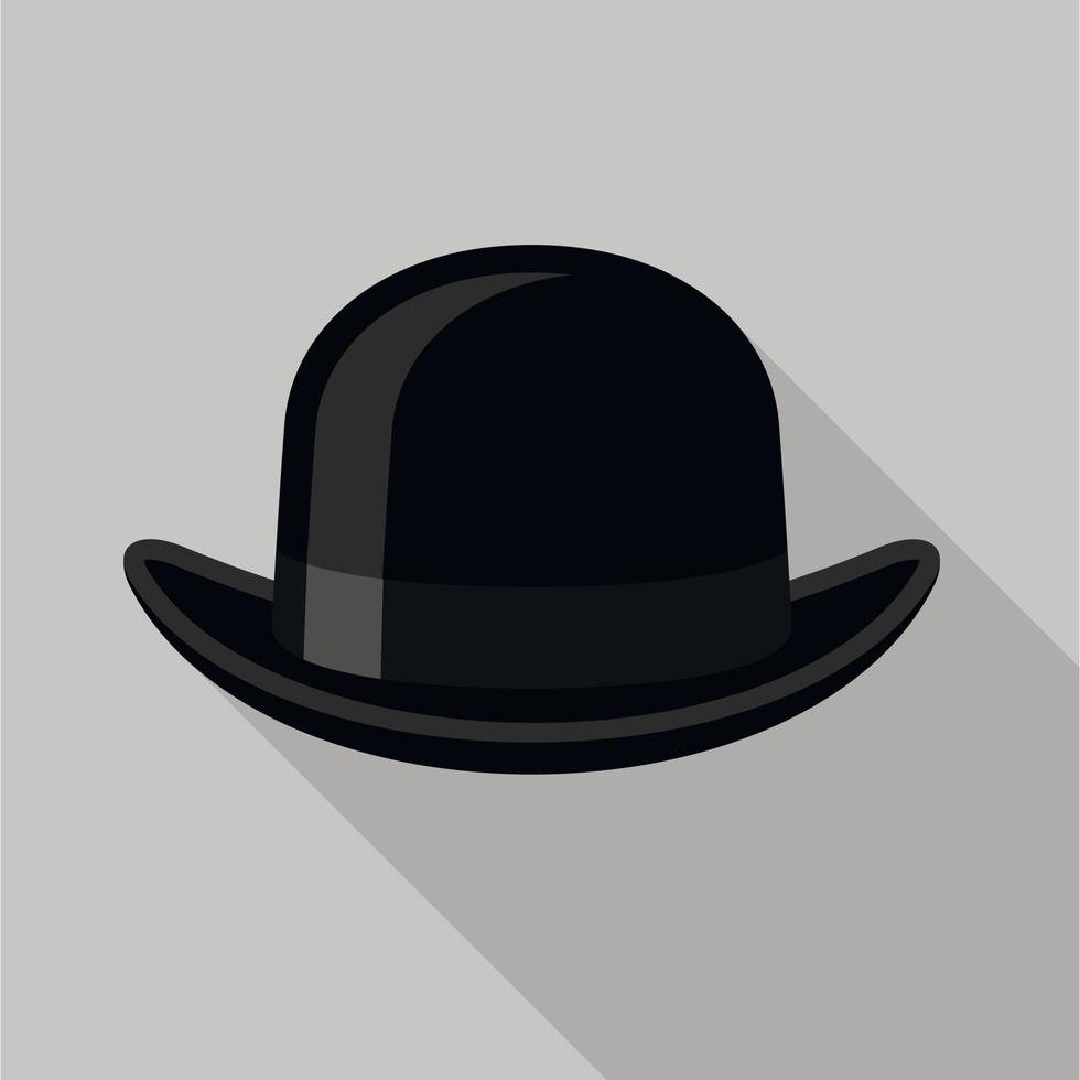 Bowler hat icon, flat style 15221097 Vector Art at Vecteezy