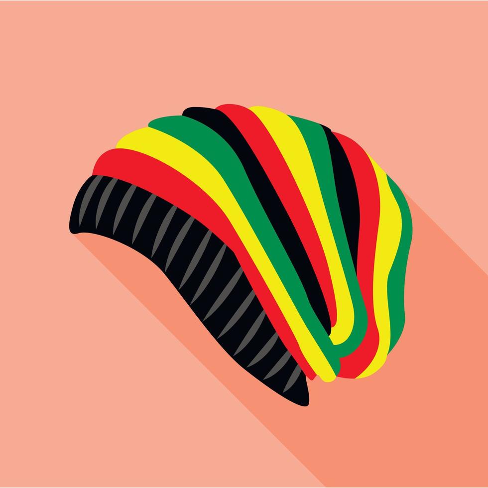 Colored hat icon, flat style vector