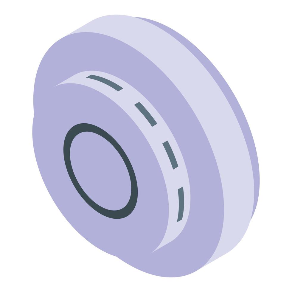 Smoke detector battery icon isometric vector. Fire alarm vector