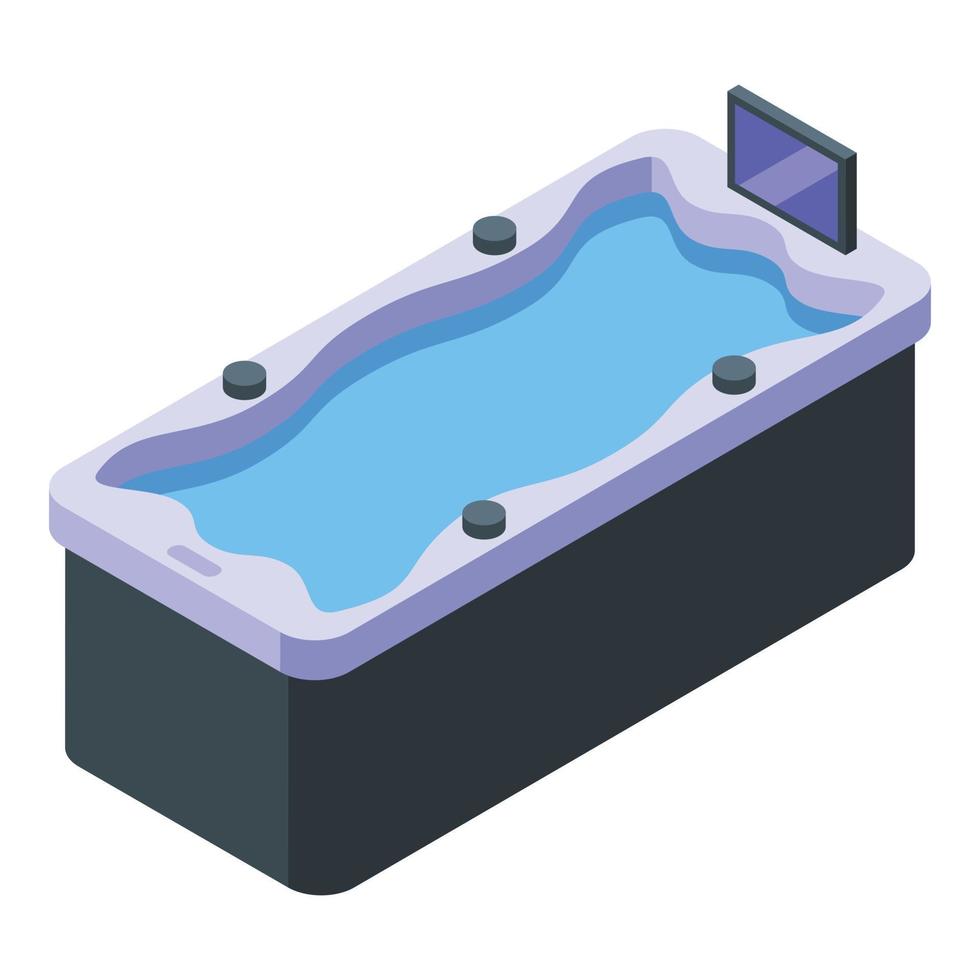 Hydro massage icon isometric vector. Spa health vector