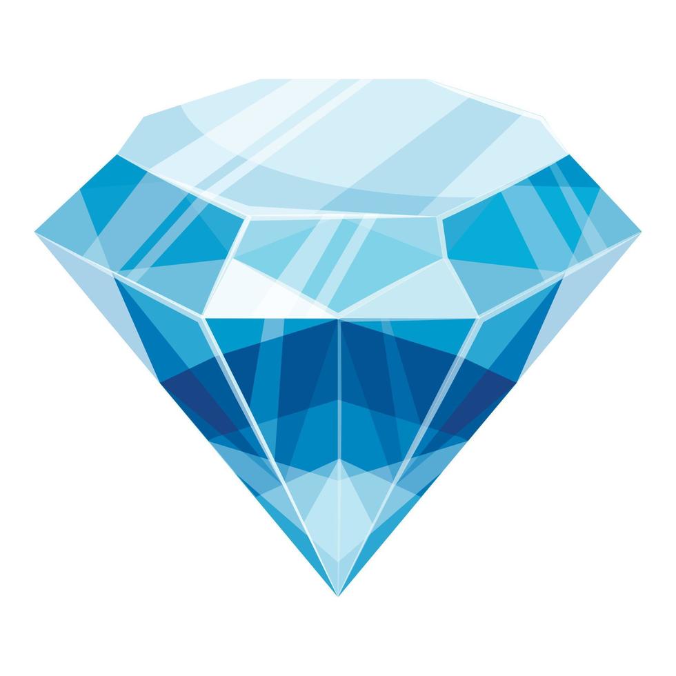 icono de diamante, estilo de dibujos animados vector