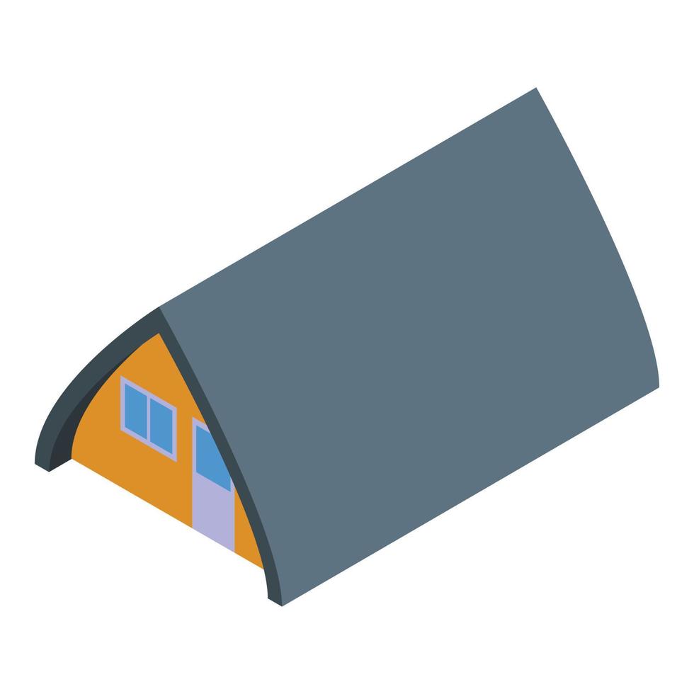 Bungalow icon isometric vector. Beach house vector