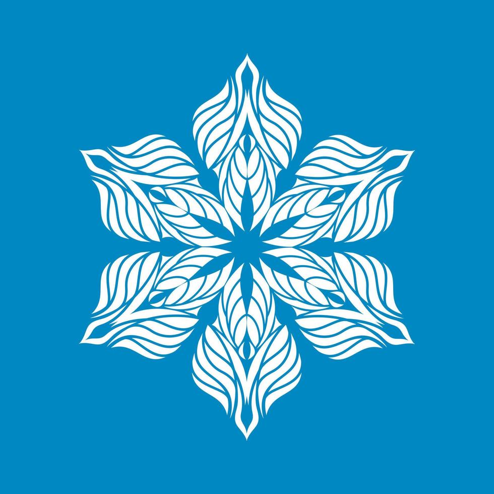 Big snowflake icon, simple style vector
