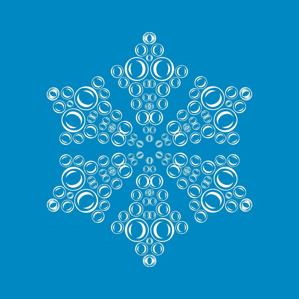 Ornamental snowflake icon, simple style vector