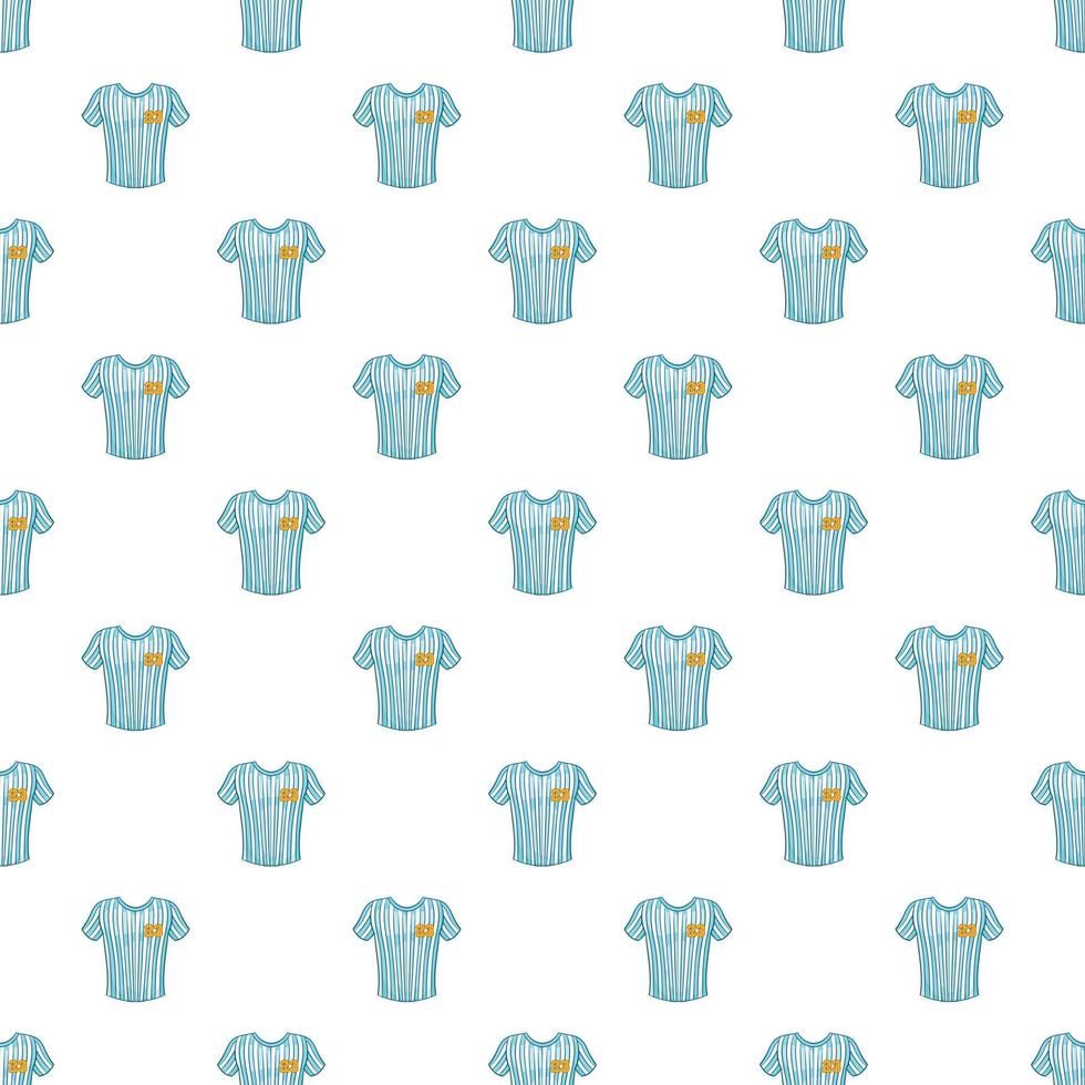 Striped baseball shirt pattern, cartoon style vector