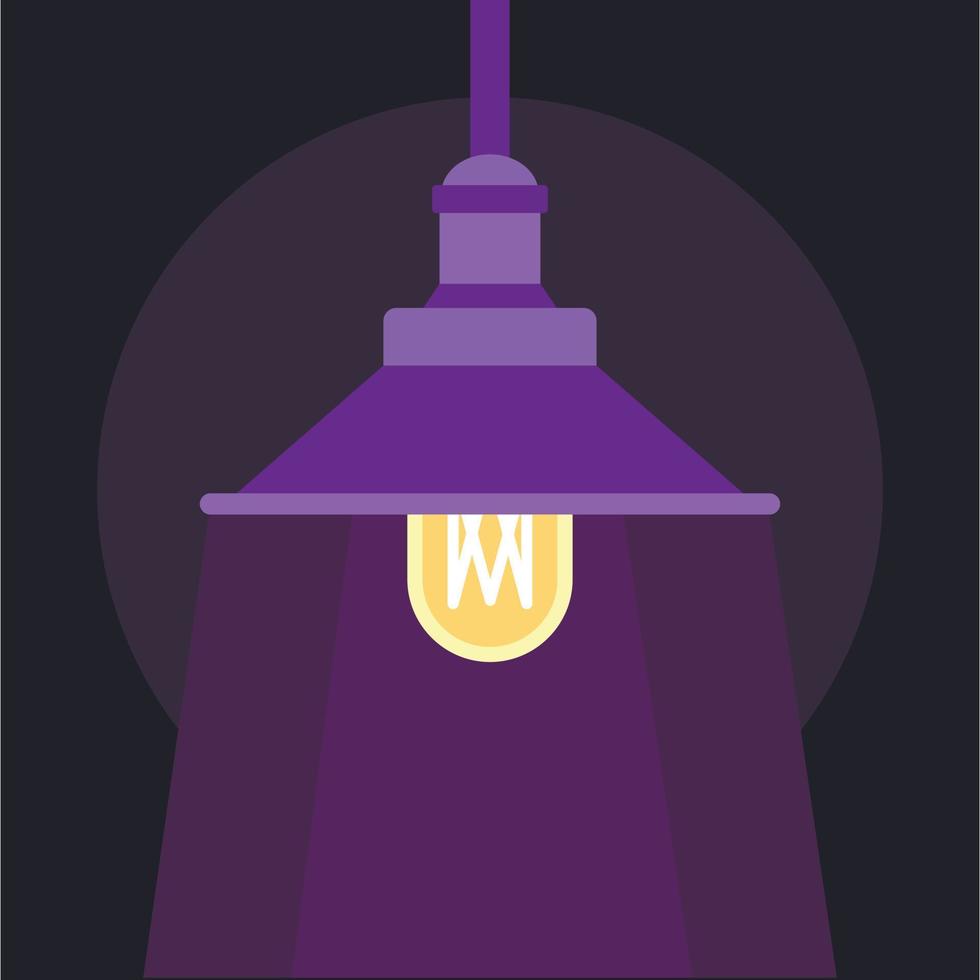 Hanging lantern icon, flat style vector