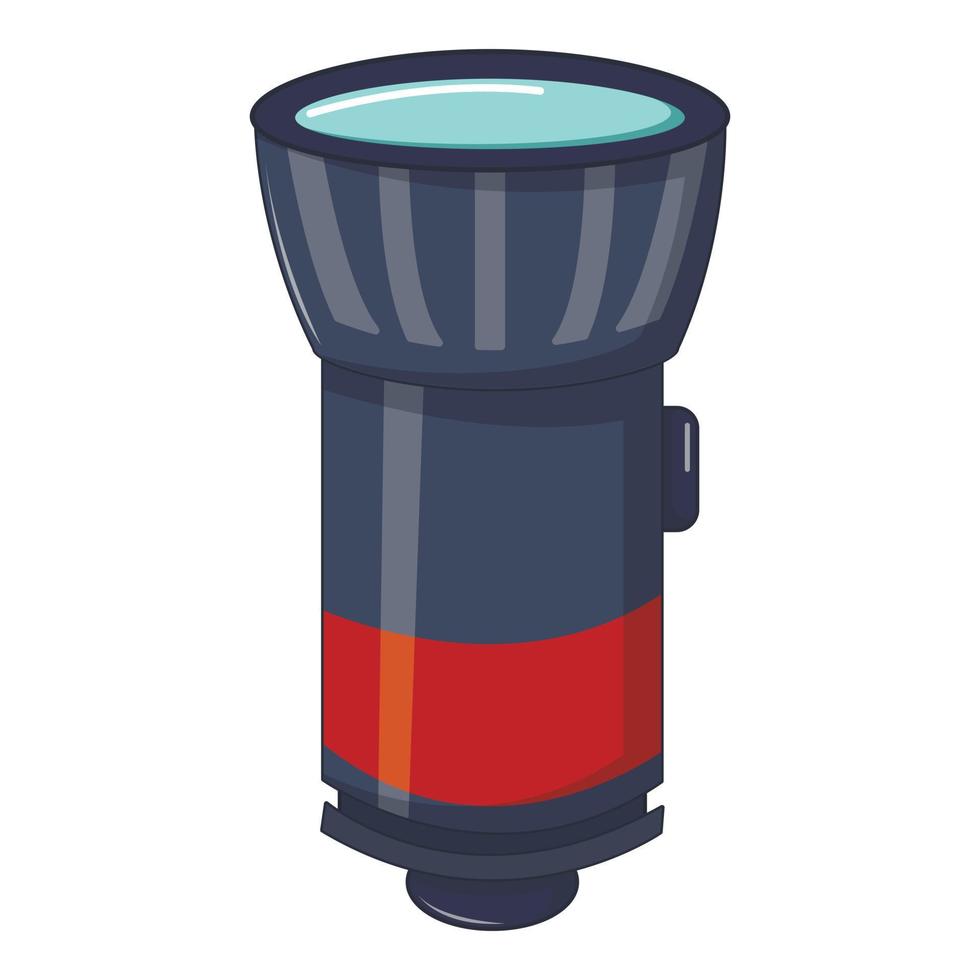 Flashlight icon, cartoon style vector