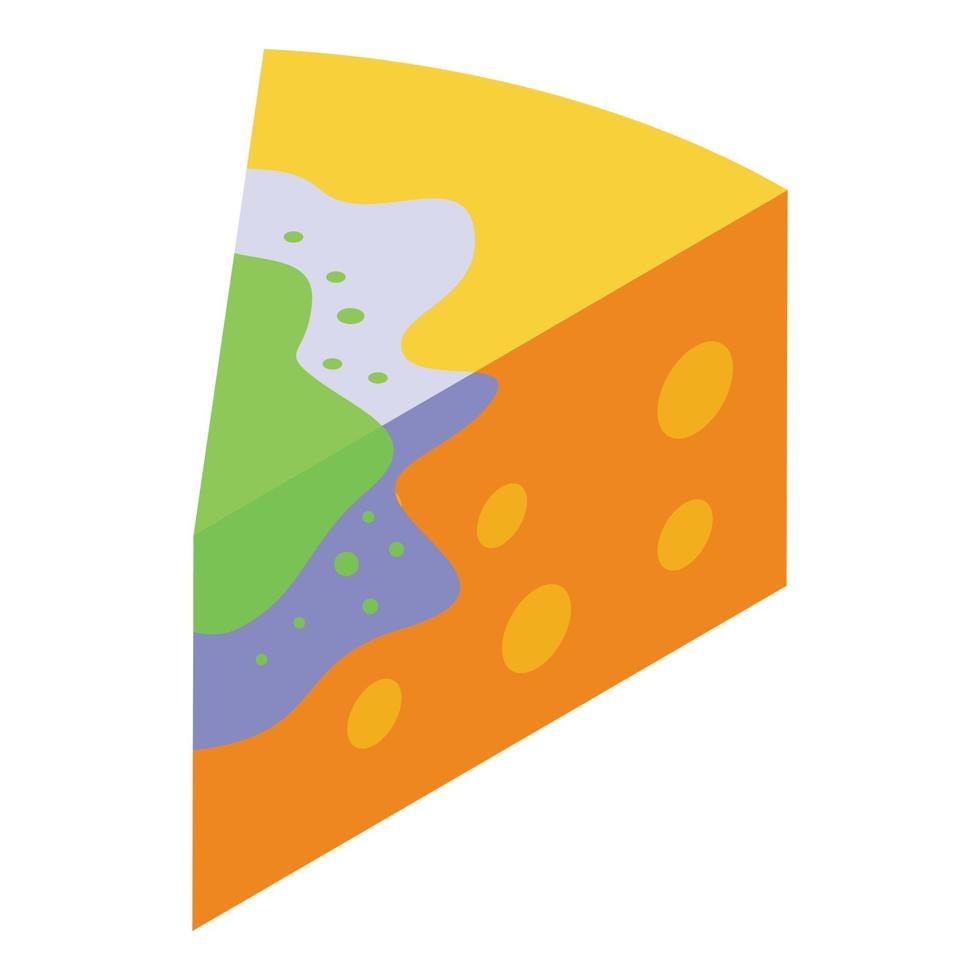 Contaminated cheese icon isometric vector. Inspect control vector