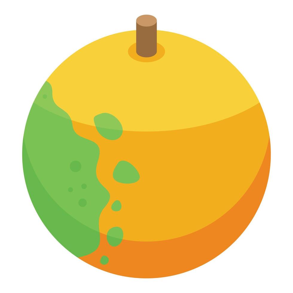 Contaminated orange icon isometric vector. Bacteria food vector