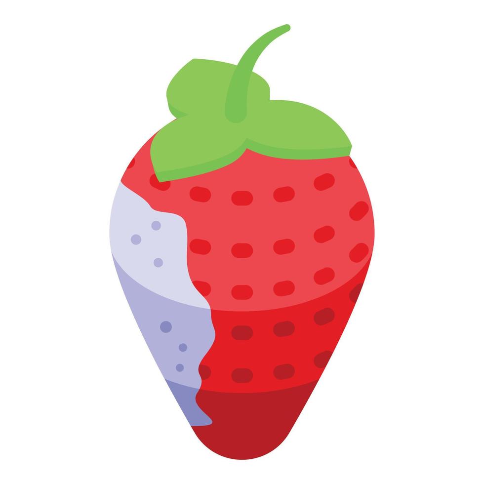 Strawberry bacteria icon isometric vector. Contaminated food vector