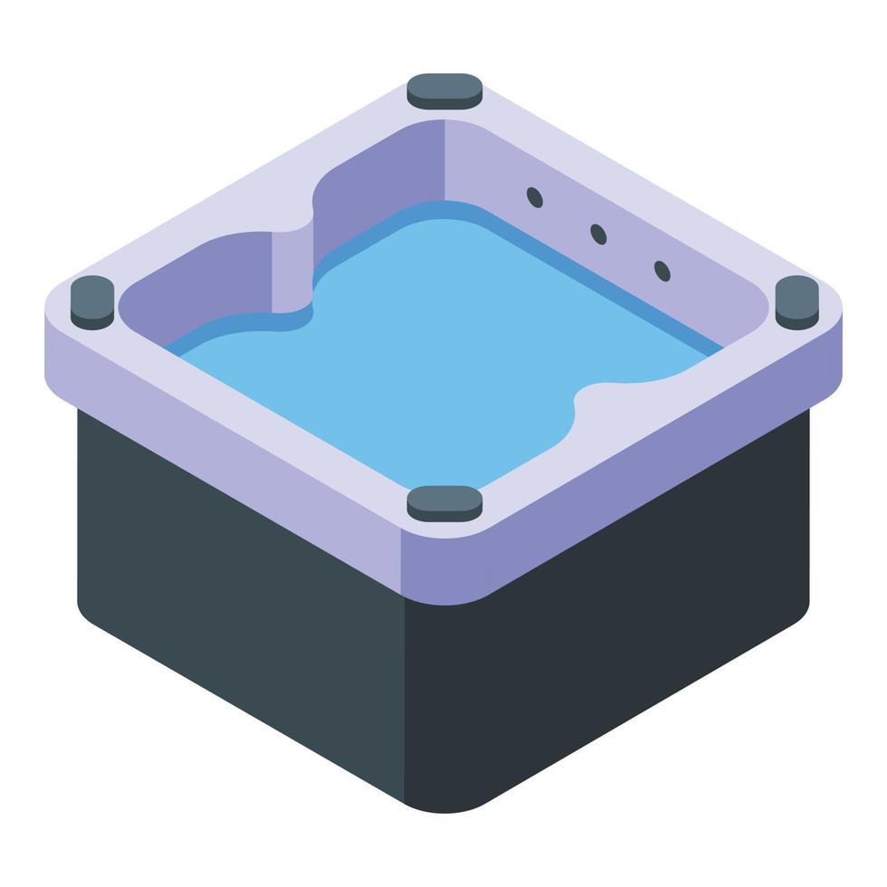 Bath hydro massage icon isometric vector. Spa health vector