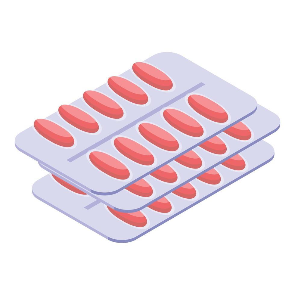 Capsule blister icon isometric vector. Work team vector