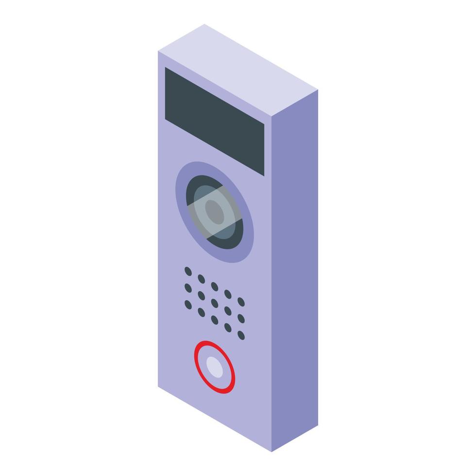 Intercom camera icon isometric vector. Video door vector