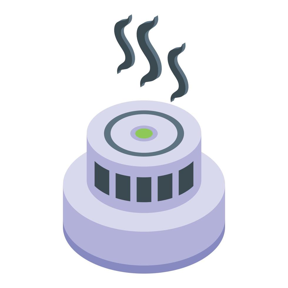 Smoke sensor icon isometric vector. Fire alarm vector